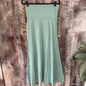 Lularoe Maxi skirt small heather green